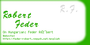 robert feder business card